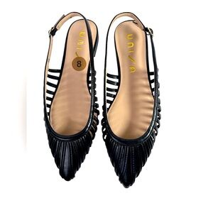 Unisa Black Women's Strappy Flats